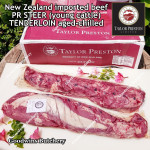 Beef Tenderloin aged chilled Australia STEER young-cattle whole cut brand MIDFIELD +/- 2.5 kg/pc price/kg (eye fillet mignon daging sapi has dalam) PREORDER 2-3 days notice